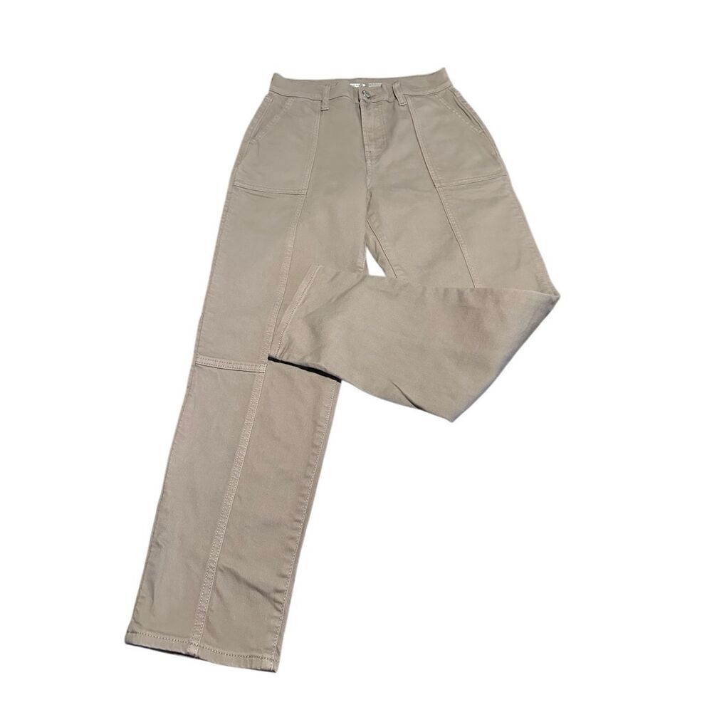 Old Navy Womens Sky-Hi Straight Leg Ankle Extra High Rise Khaki Stretch Size 2